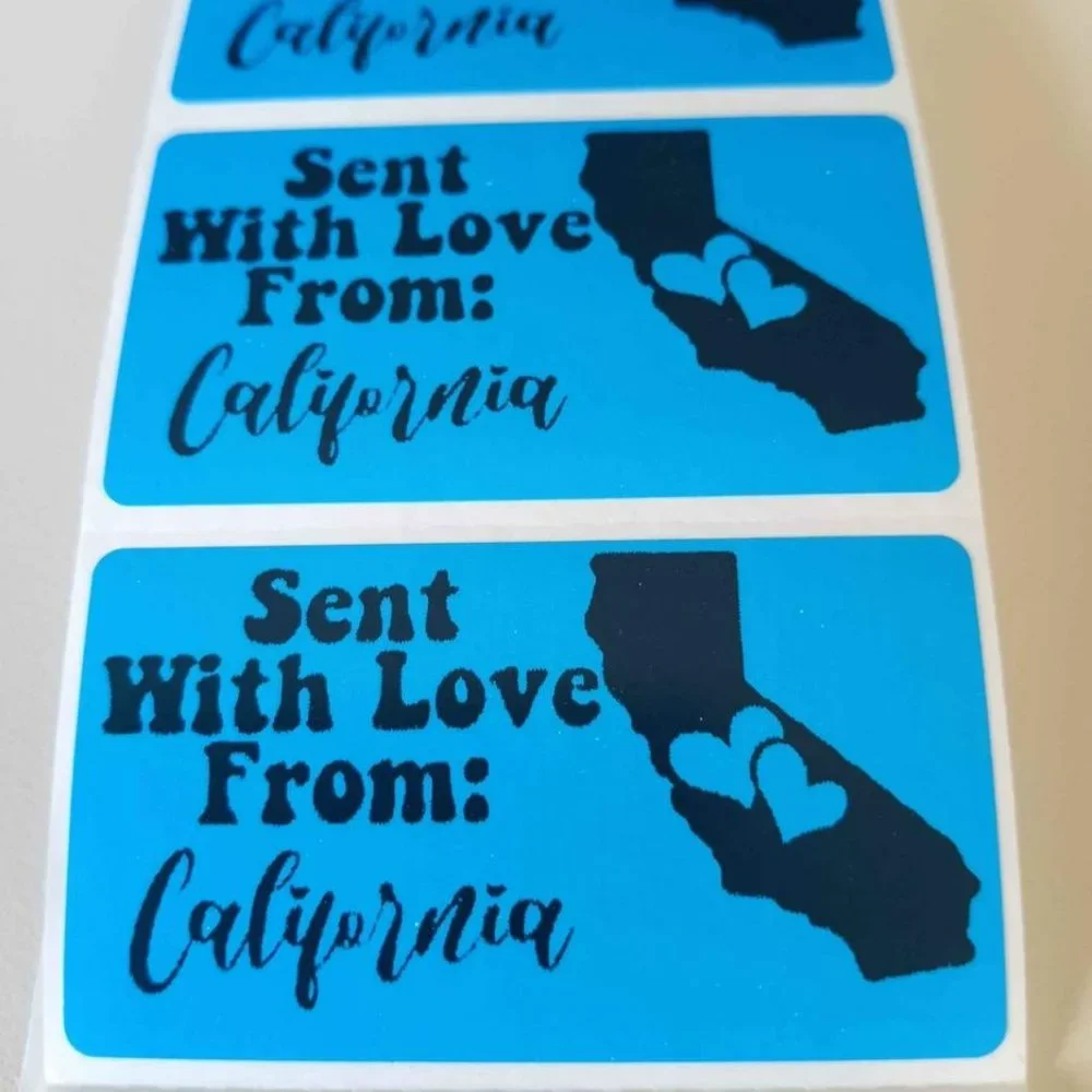 💙100 California- Shipping Labels Thermal Packaging Stickers 2.25